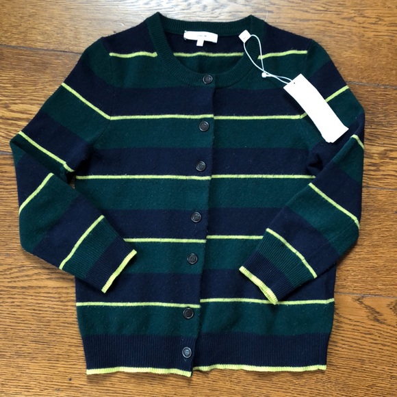 Vince Sweaters - Vince Stripe Merino Wool Cardigan XS